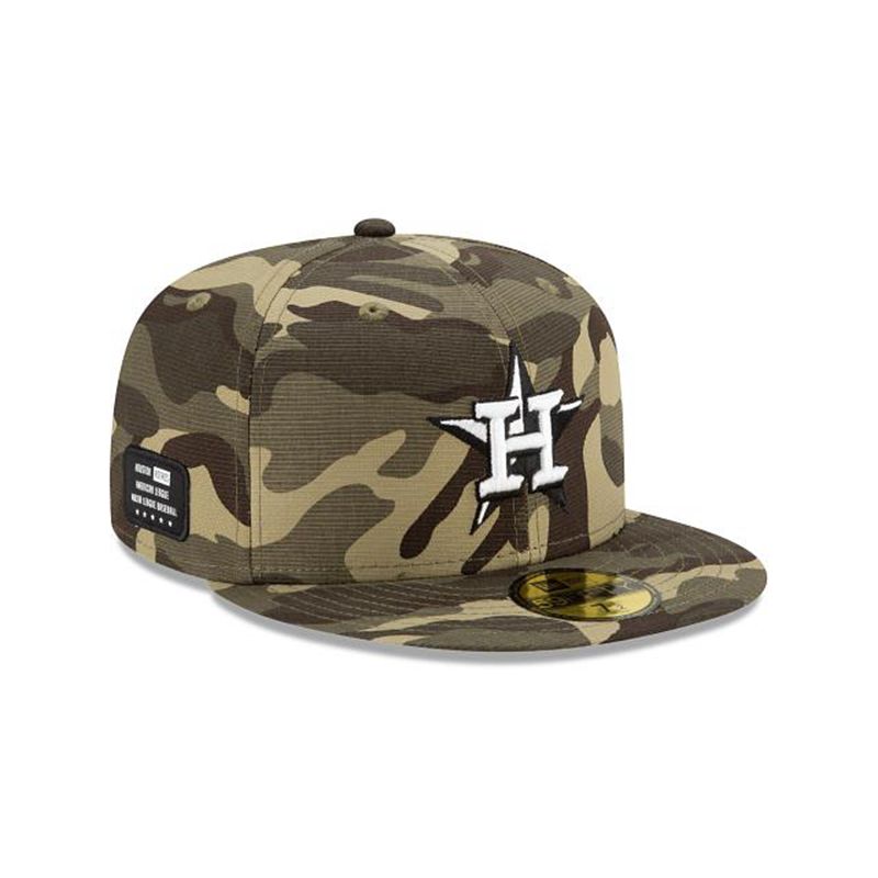 MLB Houston Astros Armed Forces Weekend 59Fifty Fitted (HJH5901) - Green New Era Caps